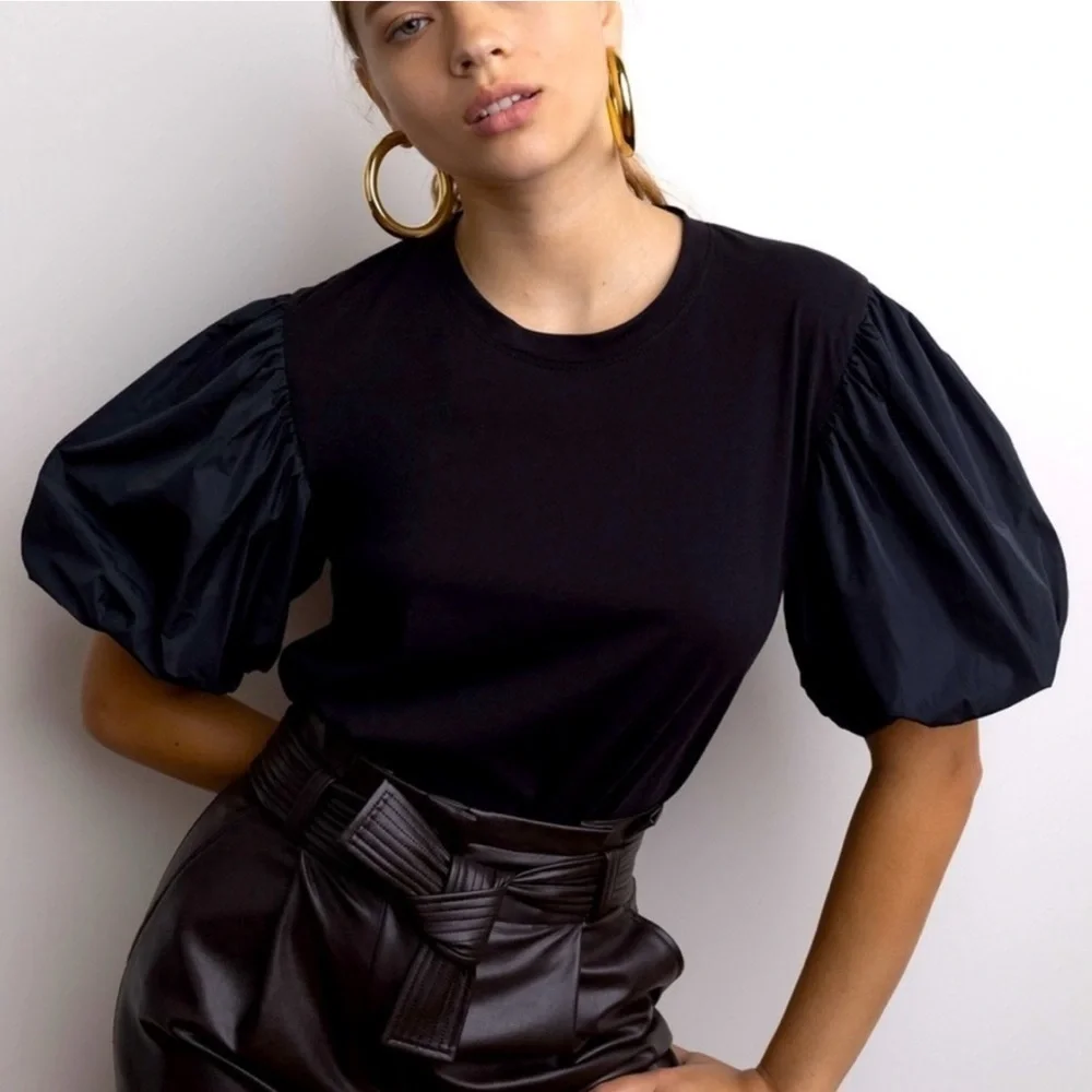 A.L.C Cassandra Puff Sleeve Tee